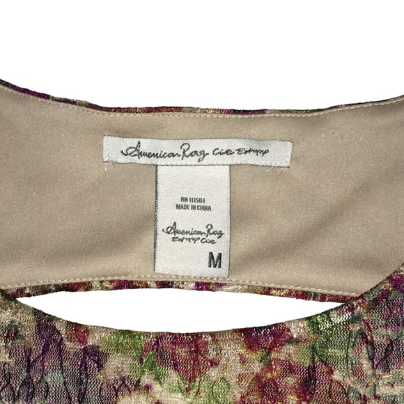 AMERICAN RAG Floral Lace Multi Color Open Back Mini Dress - Women’s Medium - Picture 12 of 15
